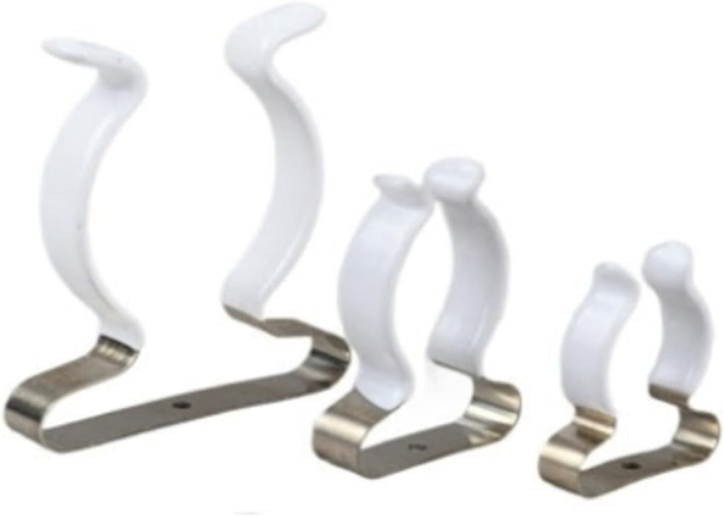  Pinces à Ressort En Acier Au Manganèse Avec Base étroite Revêtue De Caoutchouc Pour Garage, Abri De Jardin, Armoire, Organisation 25 Mm, 32 Mm, 50 Mm, Argent (50 Mm)