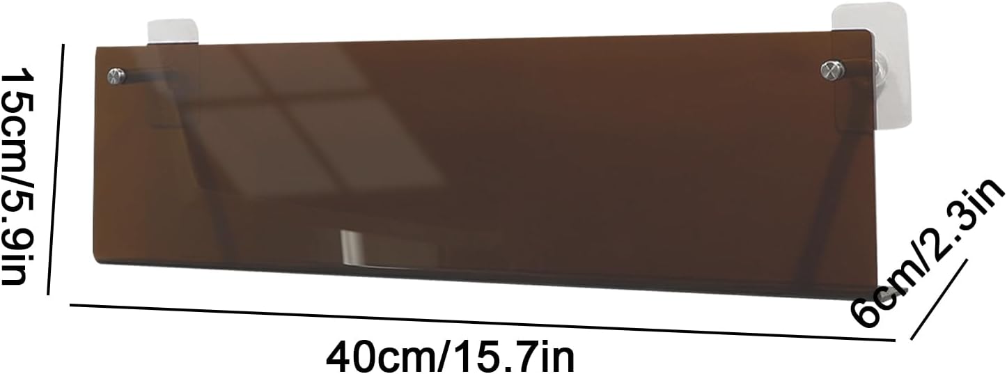 GENERIC Support D'album, étagère Multifonction Adhésive Transparente, Support Pour Album De Disques Avec Construction Robuste, Accessoire De Rangement Sans Perforation, Organiseur De Maison Avec Installation