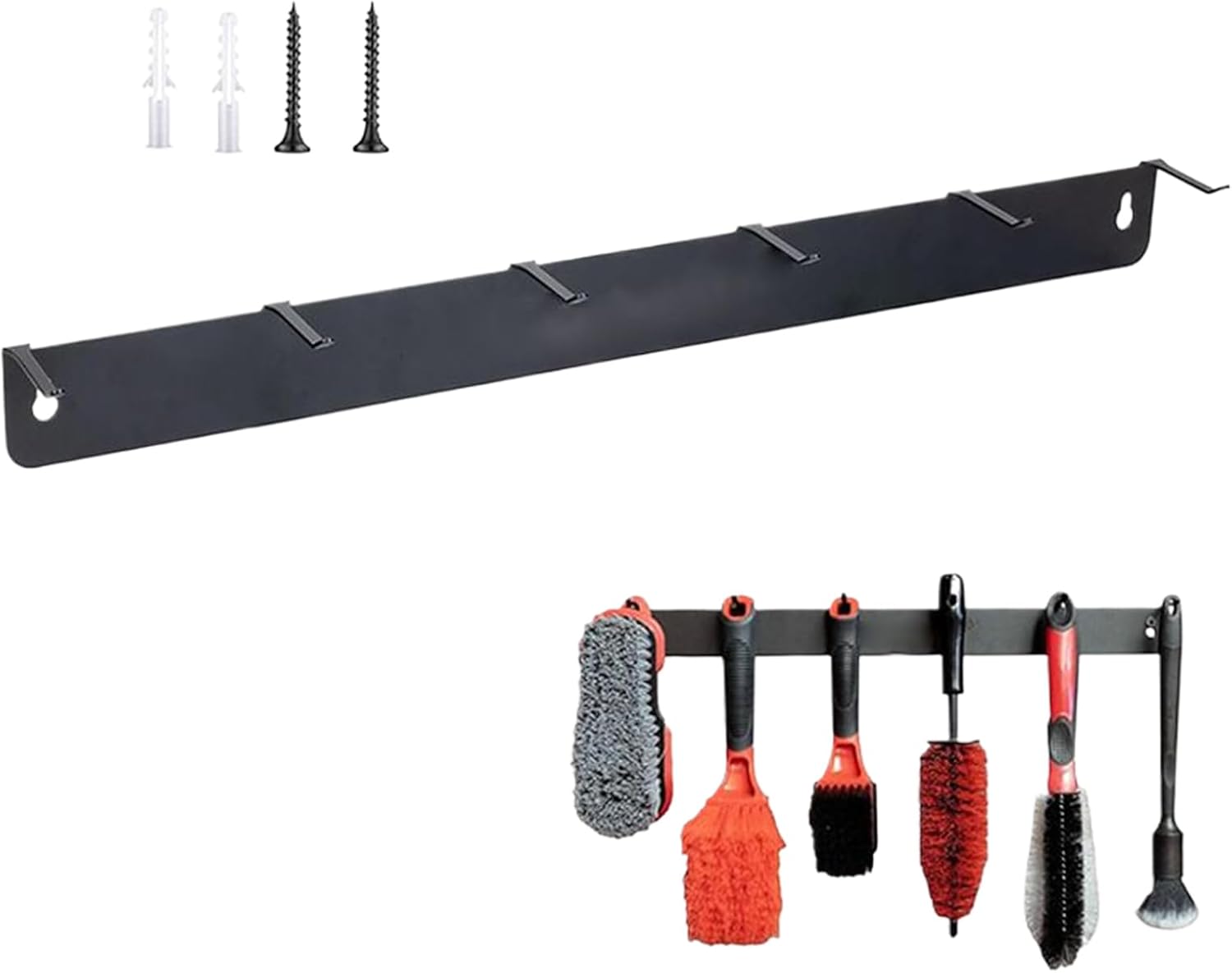  Détaillage Du Support De Pinceau - Salle D'organisateurs Détaillant Auto Mont Auto Pour Pinceaux Et Outils Avec Crochets Suspendus, Rangement D'atelier De Garage Pour Les Fournitures De Nettoyage Des