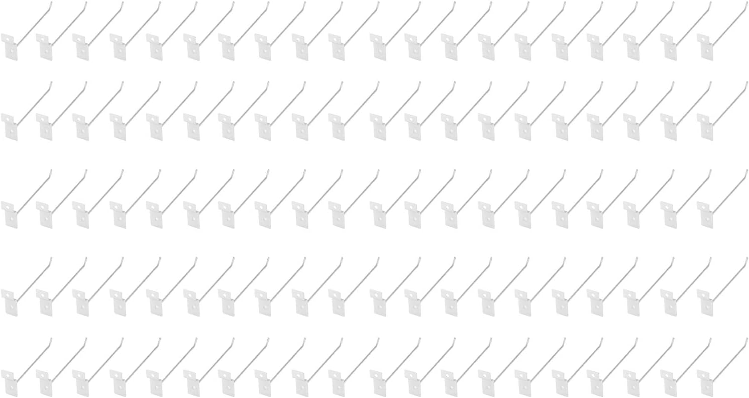  Pilipane Crochets à Slatwall Crochets D'affichage De Détail En Fer Lourd Pour Les Supermarchés Et Les Magasins De Détail Silver 15cm 50 Pack