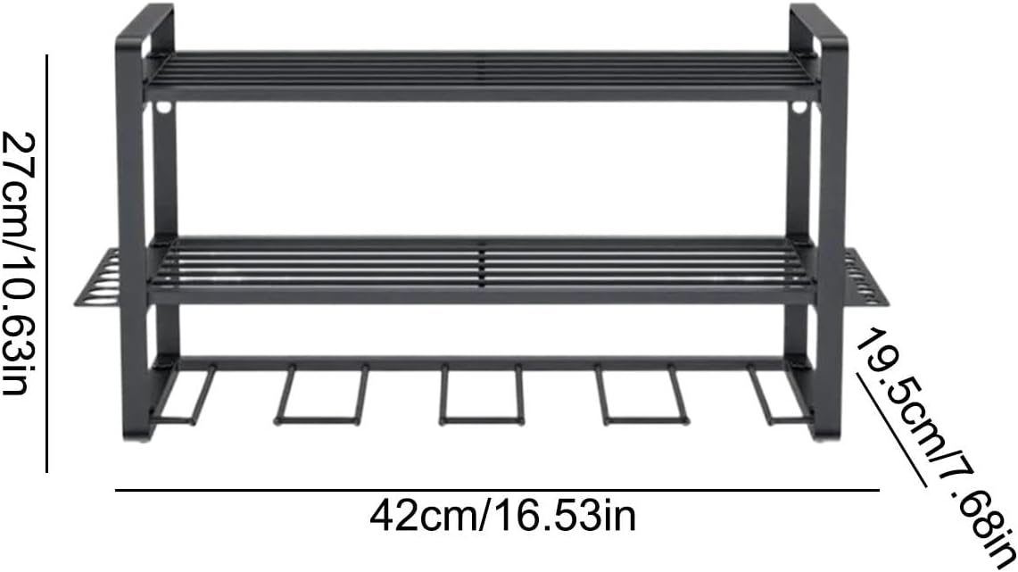  Power Tool Organizer | 3-Layer Wall-Mounted Tool Storage Shelf | Power Tool Organizer Shelf | Modular Heavy-Duty Electric Tool Organizer For Workshop, Shed, And Basement