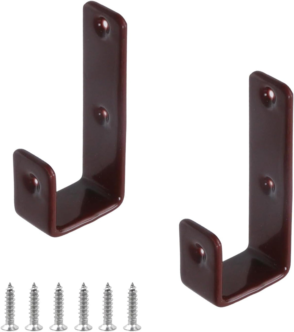  Coshar Lot De 2 Crochets En J En Acier Inoxydable Couleur Café De 2,5 Cm Pour Décoration De Lit, Rangement De Garage, Organisation D'outils De Câble – Couleur Café 2,5 Cm