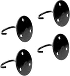  Cabilock Crochets De Plafond En Fer Noir Fixation Multiple Sans Soudure 4pcs Pour Plantes Suspendues Et Vêtements, Pour Mur Et Terrasse