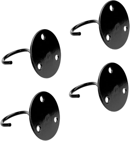  Cabilock Crochets De Plafond En Fer Noir Fixation Multiple Sans Soudure 4pcs Pour Plantes Suspendues Et Vêtements, Pour Mur Et Terrasse