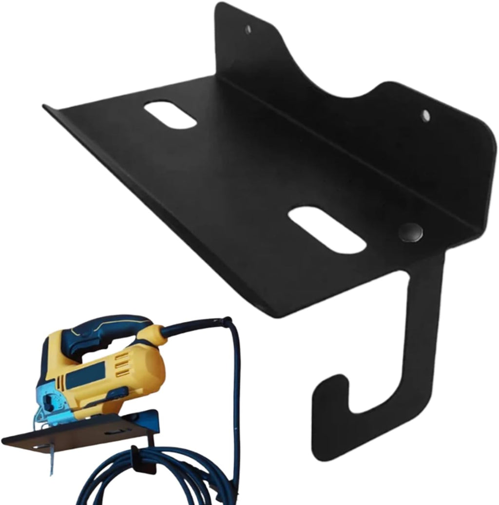  Porte-Scie Sauteuse Rack - Organisateur Métallique De Rangement Pour Outils Électriques - Organisateur Avec Crochet Dédié à Scie Sauteuse - Pour Atelier, Abri, Garage, Maison, Sous-Sol, Appartement