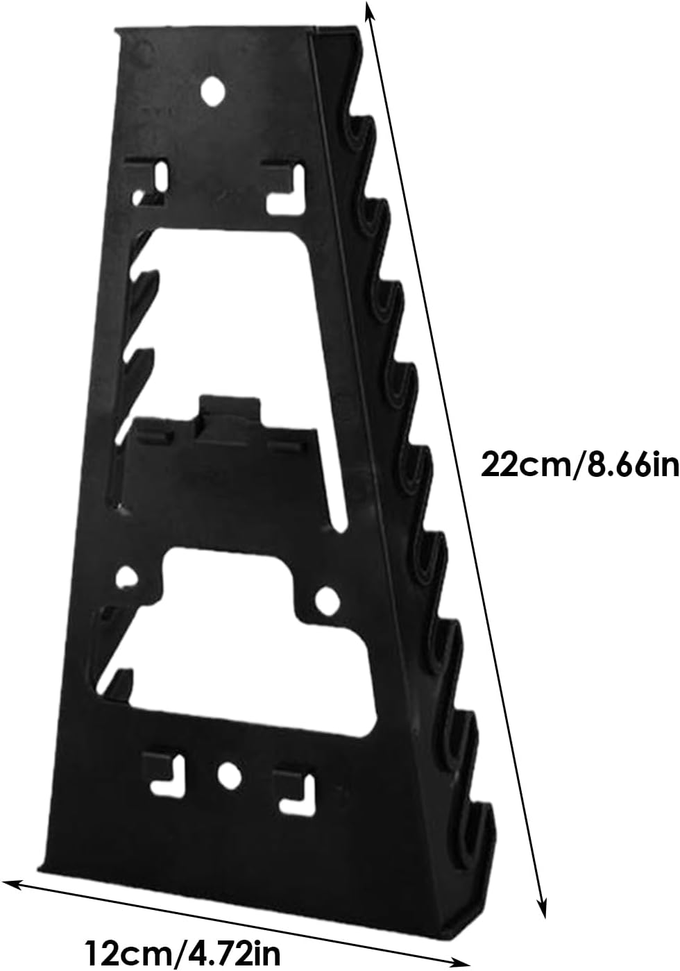  Wrench Storage Rack, Pegboard Tool Organizer, Heavy-Duty Wall-Mounted Spanner Holder, Space-Saving Tool Stand, Rugged Steel, Easy Install, Workshop Garage Repair, 8.66‑Inch