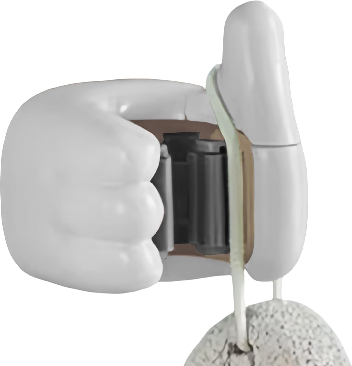 GENERIC Support Mural Pour Balai, Pouce Le Haut, Support De Rangement Pour Balai, ABS Antidérapant, Peu Encombrant Pour Salle De Bain, Cuisine Et Garage, 8,9 X 7,1 X 6,9 Cm
