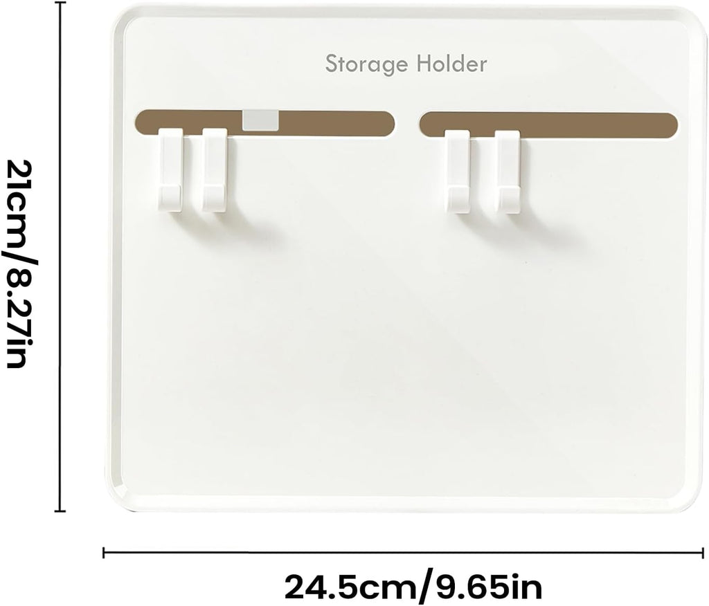  Support De Cutter - Organiseur Mural Pour Ciseaux - 22,6 X 20,6 X 3,5 Cm - Avec Crochets Pour Outils De Cuisine, éplucheur, éponge, Brosse, Ustensiles De Cuisine, Ustensiles De Cuisine