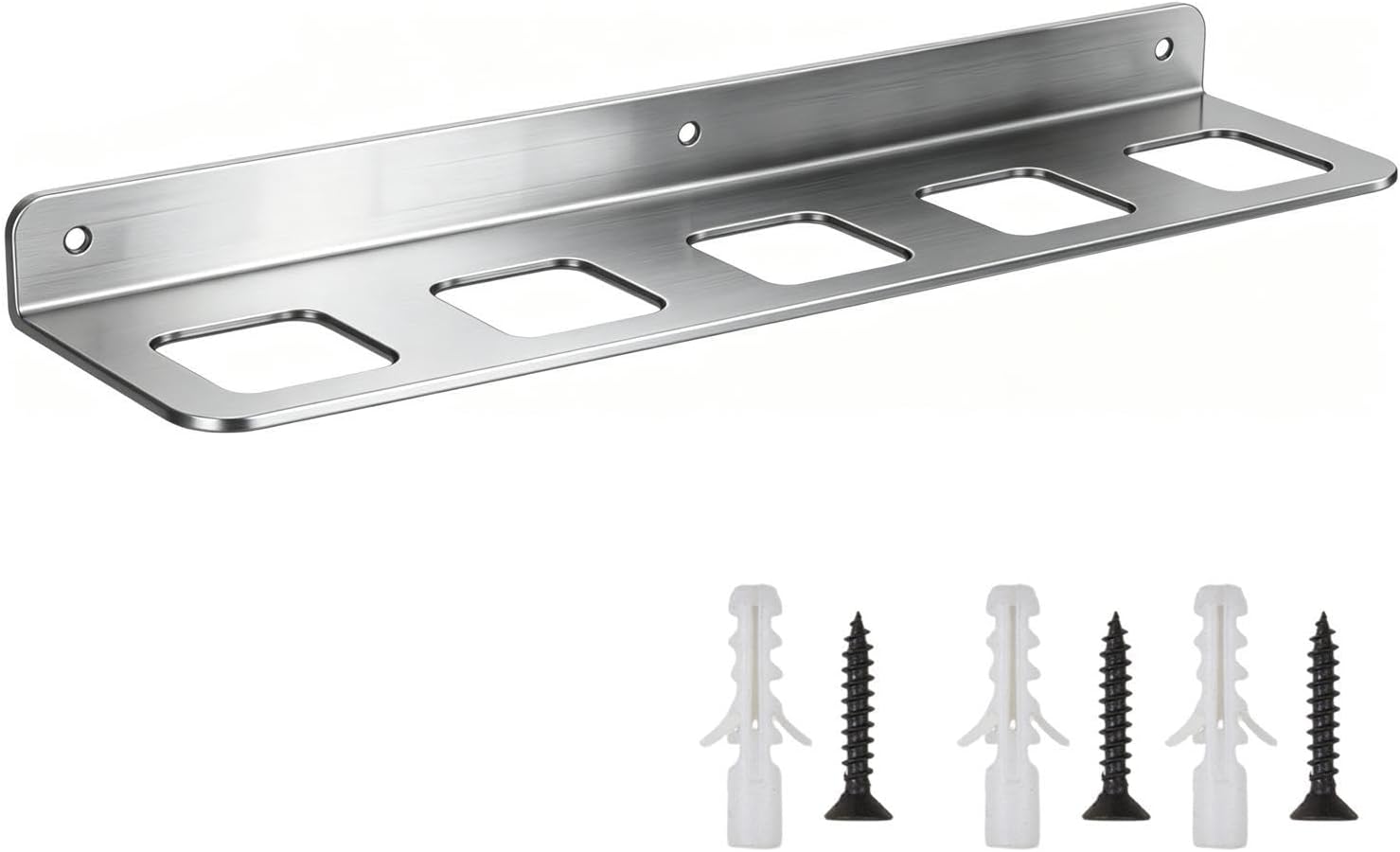 GENERIC Support Mural Pour Outils | Support Mural De Garage à 5 Emplacements – Organisateur De Marteau De Garage – Pour Clé, Tournevis, Abri De Jardin, Atelier, Usine à Domicile