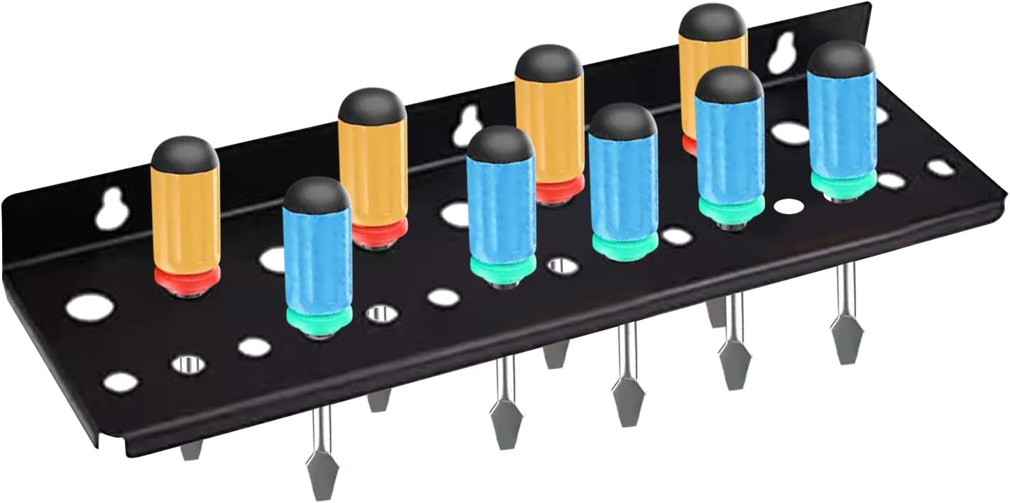 GENERIC Organiseur De Tournevis, Support Mural Pour Outils, 25 Trous, Support Robuste Pour Atelier, Entretien Automobile, Assemblage électronique, Réparation à Domicile