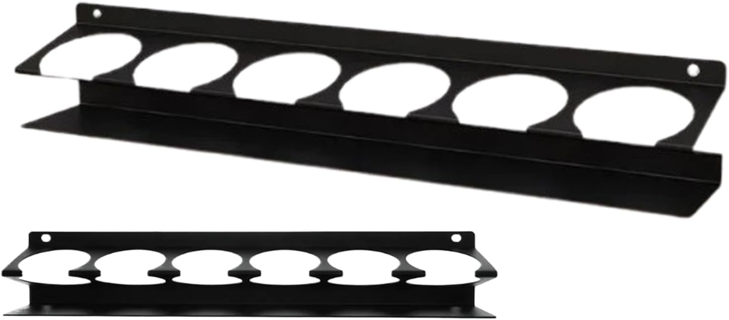 GENERIC Support Pour Flacon Pulvérisateur – Organiseur Mural, étagère à 6 Emplacements, Porte-bouteilles En Métal Robuste Avec Revêtement Résistant à La Rouille, Design Vertical Peu Encombrant, Système