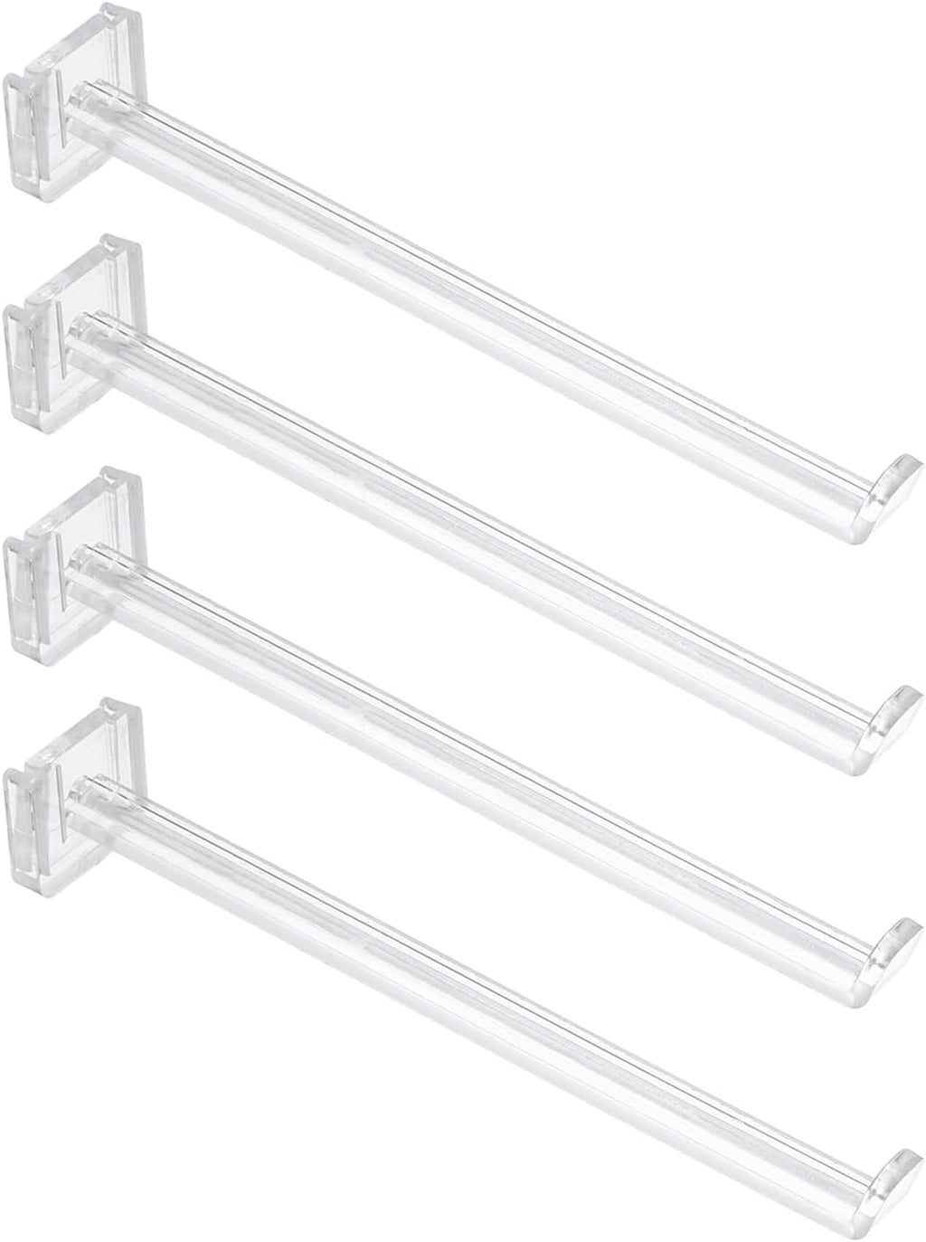  Sourcing Map Lot De 4 Mini Crochets Transparents En Acrylique De 13 Cm Pour étagère De Supermarché, Cintres Transparents Pour Magasins, Expositions, Organisation