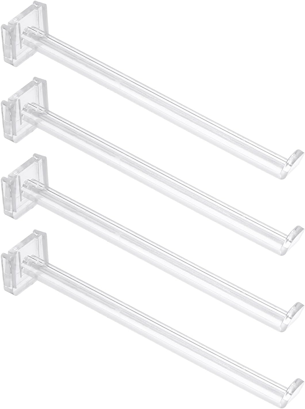  Sourcing Map Lot De 4 Mini Crochets Transparents En Acrylique De 13 Cm Pour étagère De Supermarché, Cintres Transparents Pour Magasins, Expositions, Organisation