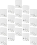  Ciieeo Crochets Adhésifs Muraux Sans Perçage 20Pcs En Plastique Pour Organiser Câbles Et Prises, Support Multifonctionnel Transparent Maison