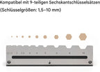  Generisch Support De Clé Hexagonale - Organiseur Mural Pour Outils | Peut Contenir 9 Clés à Vis En L Avec Fentes Compactes, Support Robuste Et Accès Facile Pour Les Menuisiers, Fabricants