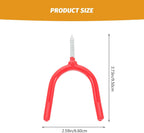  Ciieeo Crochets Multi-usages En Acier Revêtement Vinyle Rouge, Forme Y Double Crochet, Lot De 16 Pour Rangement Garage Et Porte-serpillière Robuste