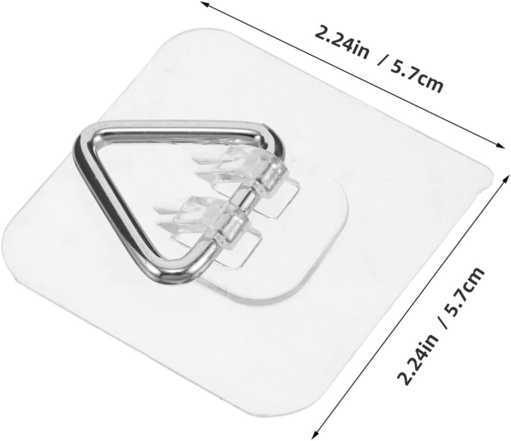  Ciieeo 20pièces Lot De Crochets Muraux Adhésifs Invisibles Pour Assiettes Supports Décoratifs Pvc Transparent Fixation Sans Perçage Pour Cadres Et Objets Légers