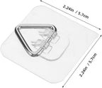  Ciieeo 20pièces Lot De Crochets Muraux Adhésifs Invisibles Pour Assiettes Supports Décoratifs Pvc Transparent Fixation Sans Perçage Pour Cadres Et Objets Légers