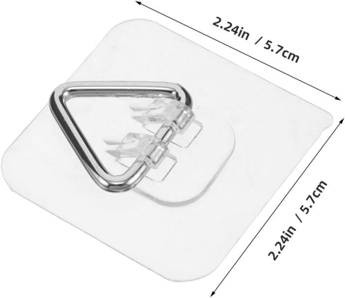  Ciieeo 20pièces Lot De Crochets Muraux Adhésifs Invisibles Pour Assiettes Supports Décoratifs Pvc Transparent Fixation Sans Perçage Pour Cadres Et Objets Légers
