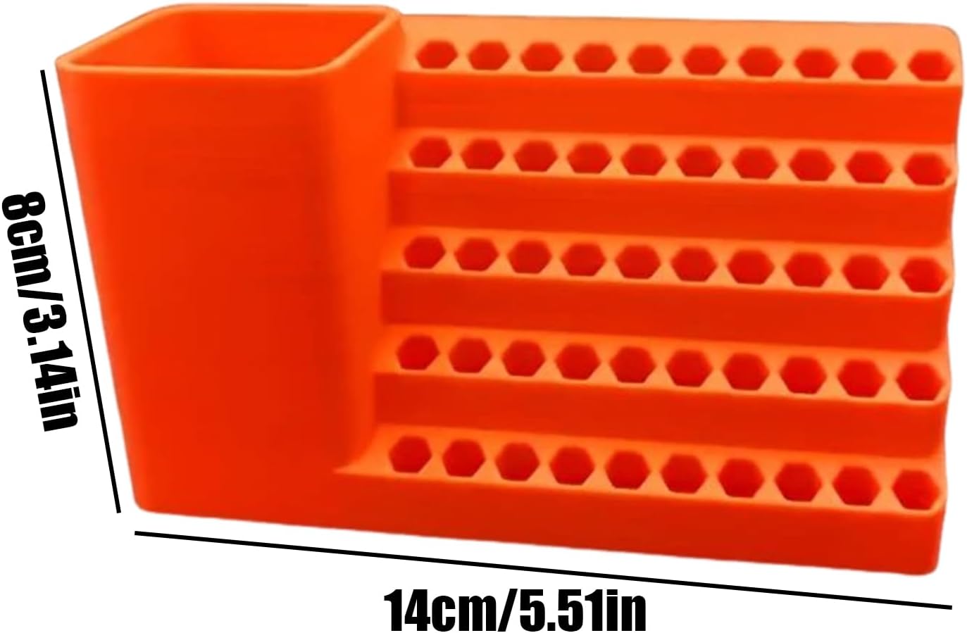 GENERIC Ensemble D'embouts Hexagonaux - Organiseur D'embouts Hexagonaux Robuste, Solution De Rangement Antidérapante, Design Compact, Porte-outils, Récipient à Vis, Accessoire De Maison Pour Abri De Jardin