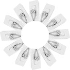  Ciieeo 20pièces Lot De Crochets Muraux Adhésifs Invisibles Pour Assiettes Supports Décoratifs Pvc Transparent Fixation Sans Perçage Pour Cadres Et Objets Légers