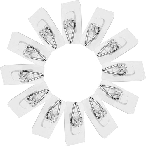  Ciieeo 20pièces Lot De Crochets Muraux Adhésifs Invisibles Pour Assiettes Supports Décoratifs Pvc Transparent Fixation Sans Perçage Pour Cadres Et Objets Légers