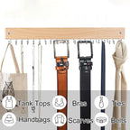  Cintre Mural Multifonctionnel Fabriqué En Bois De Hêtre Massif, Crochets De Rangement Robustes Pour Clés, Cravates, Accessoires, Organisateur Peu Encombrant Pour La Maison, Le Bureau