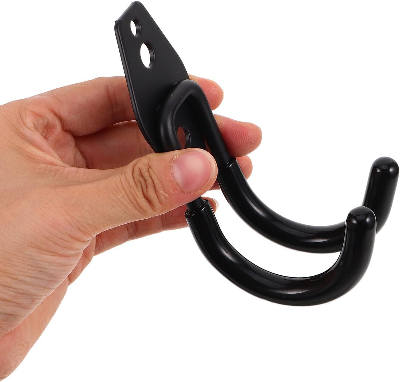  Gatuida Lot De 4 Crochets Métalliques Robustes Noirs Pour Garage Supports Muraux Lourds Avec Revêtement Antidérapant Crochets De Rangement Polyvalents Pour Outils Vélos Et Échelles