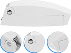  STOBAZA Loquet De Porte De Remorque Blanc En ABS, Crochet De Trappe De VR Pliable Et Caché, 2 Pièces, Crochet Pour Porte Latérale De Caravane Et Remorque