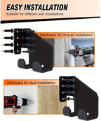  Générique Chainsaw Hanger Wall Mount, Garage Tool Rack, Heavy Duty Holder, Space-Saving Design, Stable And Secure, For Chainsaw Shovel Workshop Oil Pot Storage, 4.724x1.57x0.98x2.95x2.36 Inches