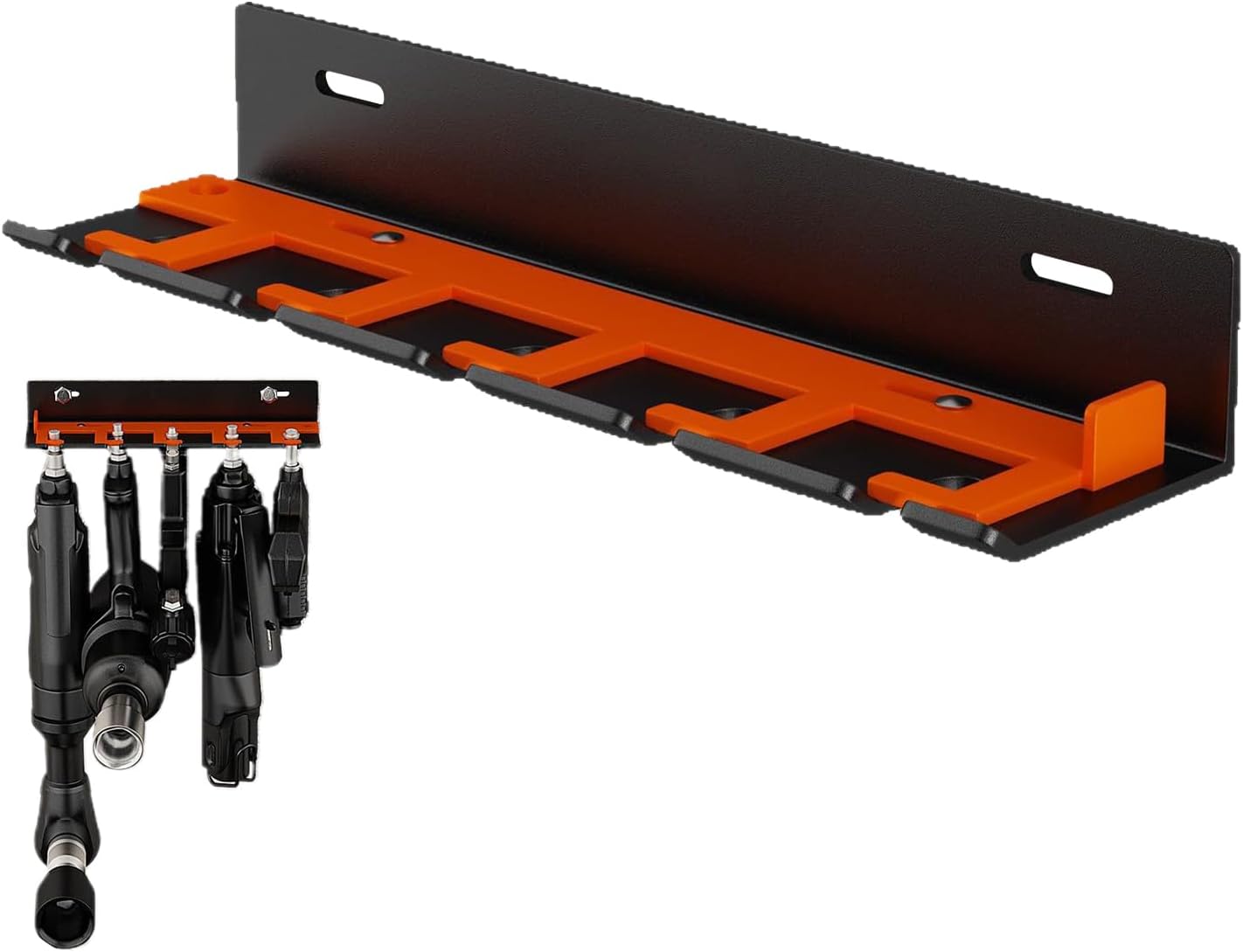 GENERIC Support Pour Outils électriques – Étagère De Rangement Murale à 5 Fentes | Rangement D'outils électriques – Pour Studio, Lieu De Travail, Atelier, Détail, Sous-sol, Abri De Jardin, Jardin