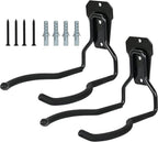  Générique Cintres De Rangement Garage - Support D'Outils Noir Antirouille | Jardin | Organisateur Polyvalent Gain De Place Avec Crochets Pour Système De Rangement Mural De Garage
