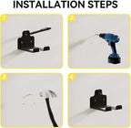 GENERIC Cintre Pour Débroussailleuse | Support En Acier Inoxydable Pour économiser De L'espace – Support De Rangement Pour Outils De Jardin | Pour Pelle, Râteau, Serpillère, Perceuse, Câble, équipement
