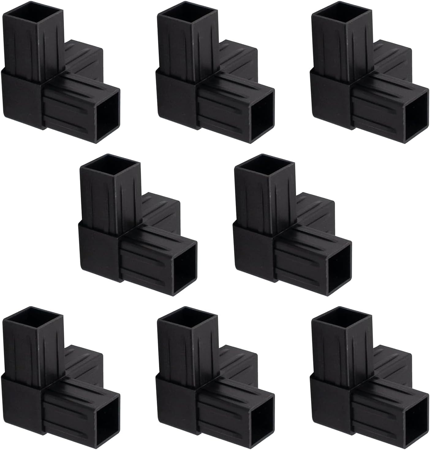  Lot De 8 Raccords De Tubes Carrés à Quatre Voies Pour étagère De Rangement, Organiseurs De Placard, Cadre De Jardin, Connecteurs De Clôture De Jardin