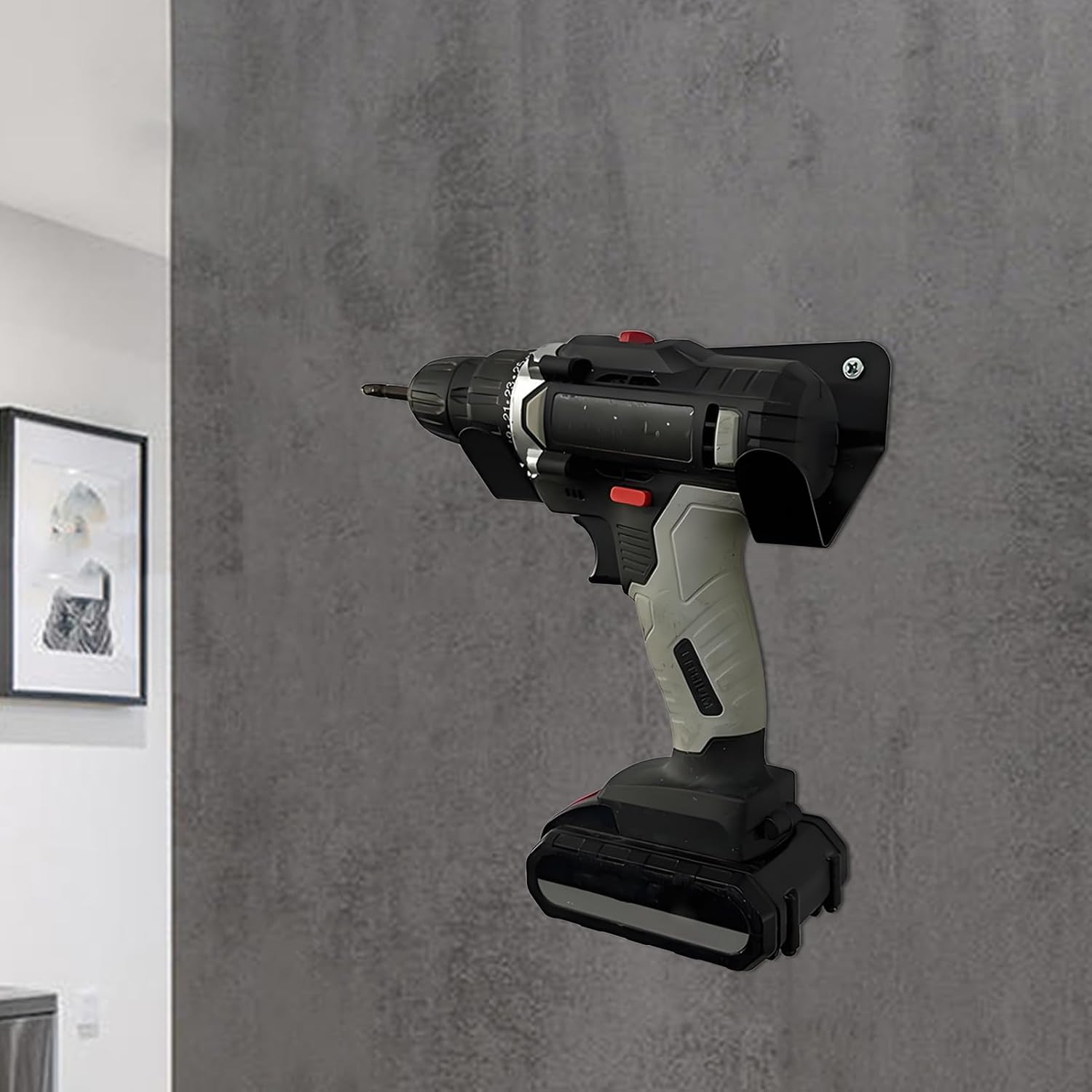  Générique Porte-Perceuse Mural, Support Mural Pour Outils Électroportatifs, Étagère Universelle Pour Garage Atelier Réparation Automobile Maison Chantier Abri