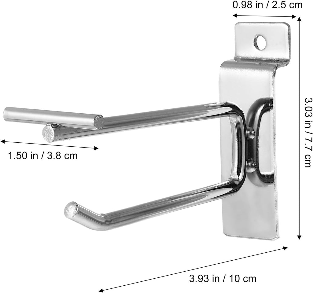  Healvian Crochets Métalliques Et Rangement D'outils Lourds Lot De 10 Lisse Pour Panneaux à Lattes Argenté Pour Garage