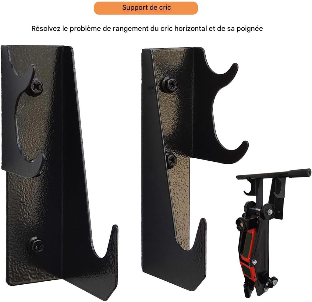  Supports De Cric,Organisateur Robuste Gain De Place - Support De Cric De Sol Accessoires Remorque,Pour Garage, Atelier De Réparation, Salle D'Outils, Atelier À Domicile, Boutique, Mécaniciens,