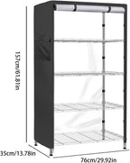  Generisch Housse De Rack En Fil Avec Fermeture éclair, Protection Pour étagère, 61,81 X 29,02 X 13,78 Pouces, Housses De Rangement De Protection Pour L'organisation De Base De Garage De Cuisine Et La