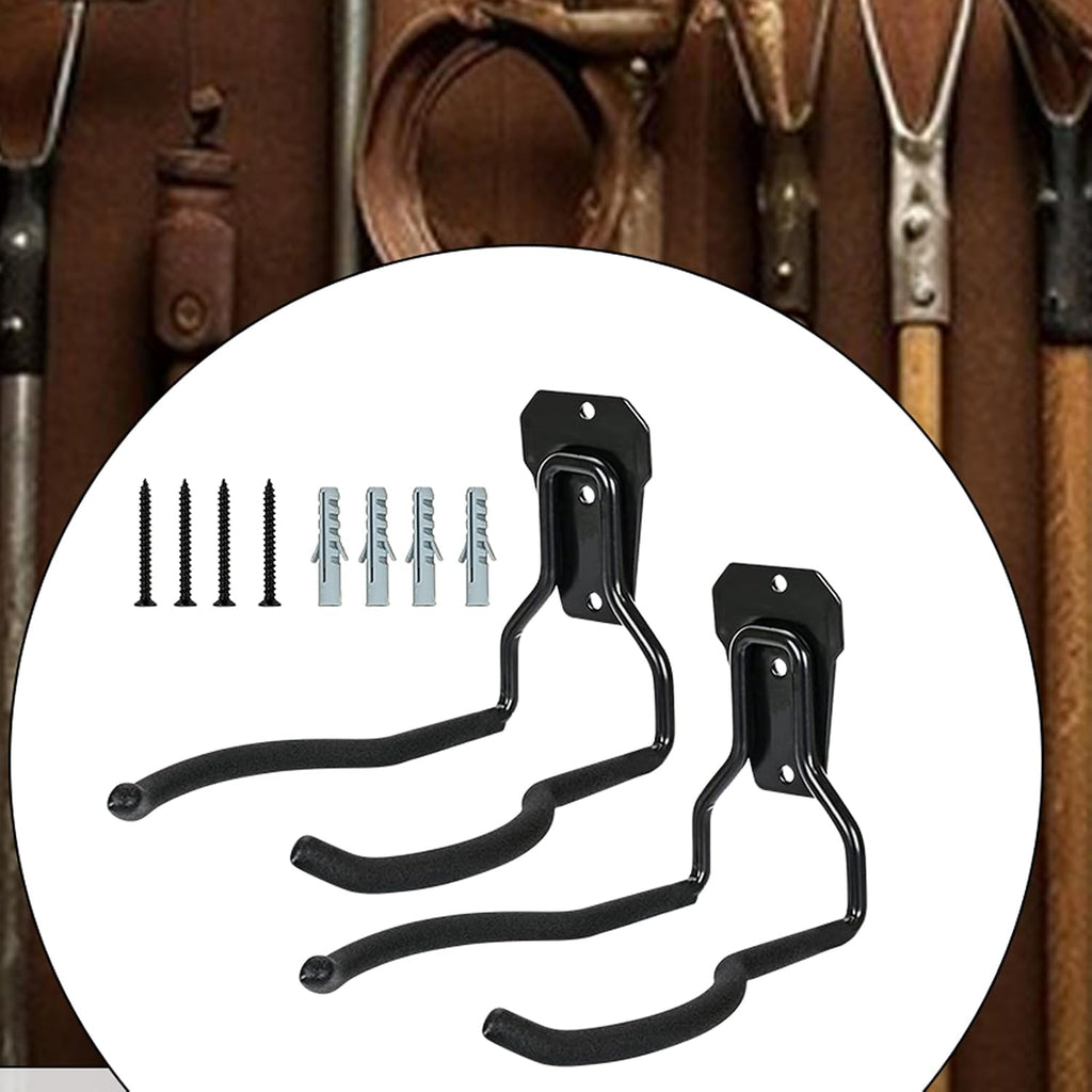  Générique Crochets Mural Garage | Porte-Outils Noir Antirouille - Jardin,Organisateur Polyvalent Gain De Place Avec Crochets Pour Système De Rangement Mural De Garage