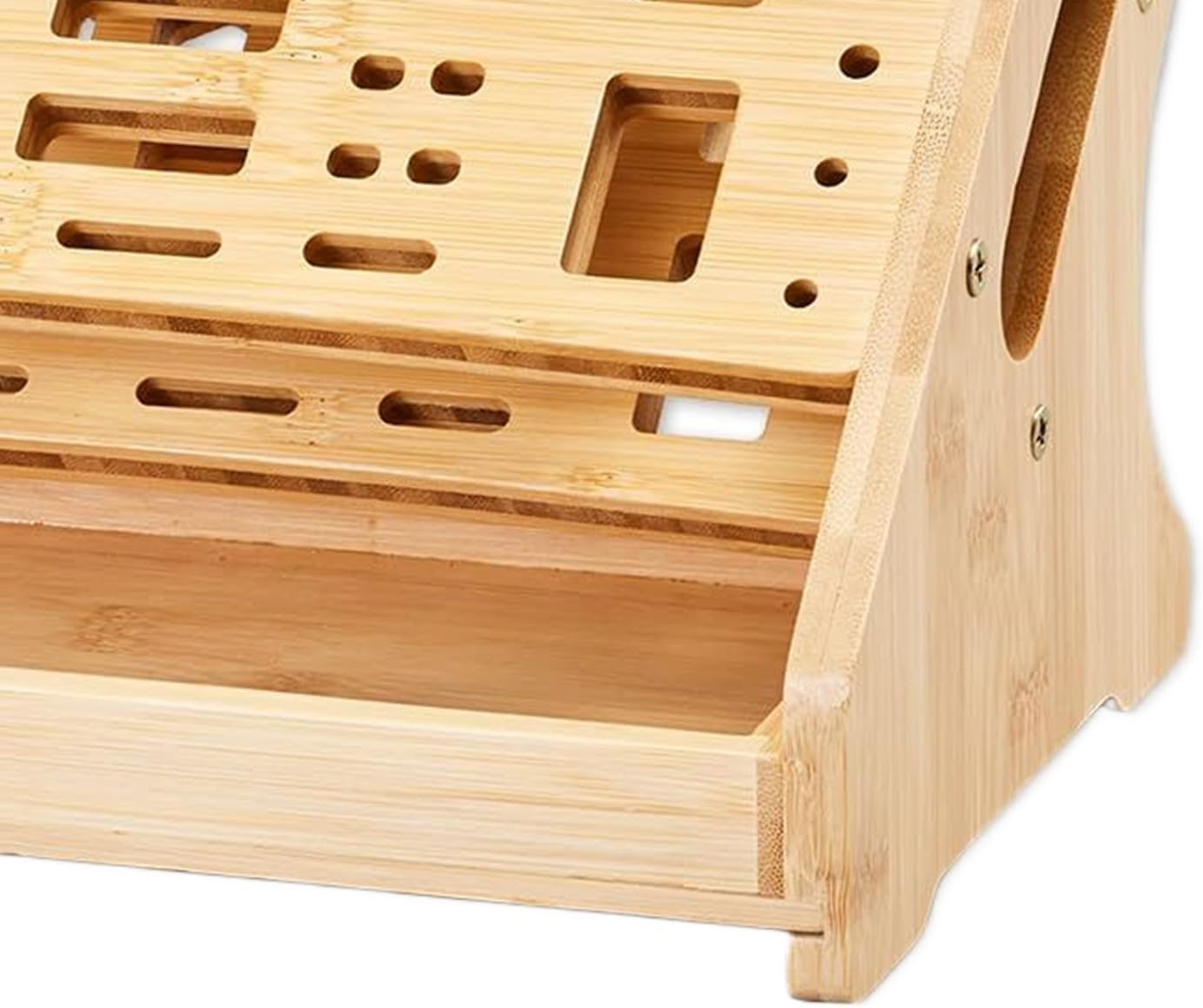  Générique Organisateur De Pinces,Support De Rangement En Bois à 53 Trous Avec Plateau,Organisateur D'Établi | Pour Bricolage Réparation Établi Bureau Panneau Perforé Garage Intérieur Extérieur