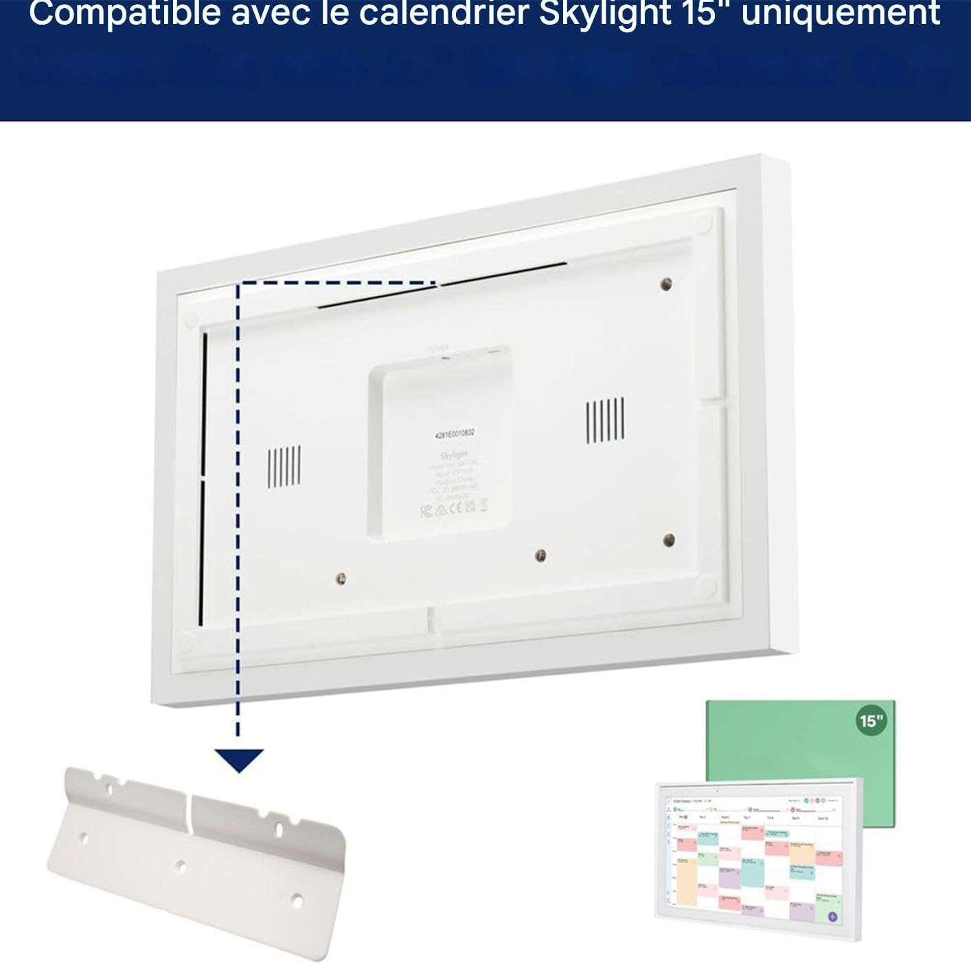  Support Mural Pour Calendrier Digital,Support Réfrigérateur Pour Agenda Numérique - Porte-Organisateur Avec Présentoir Pour Réfrigérateur | Accessoires Bureau Maison Salon Chambre à