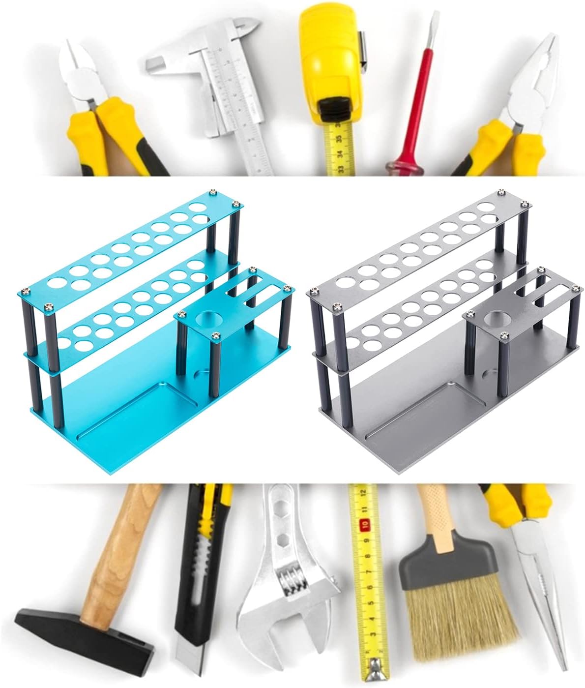  Étagère De Rangement Pour Tournevis, étagère à Outils De Réparation Pour Bureau, Organiseur En Aluminium, Support à Main, Support Peu Encombrant, Solution De Rangement