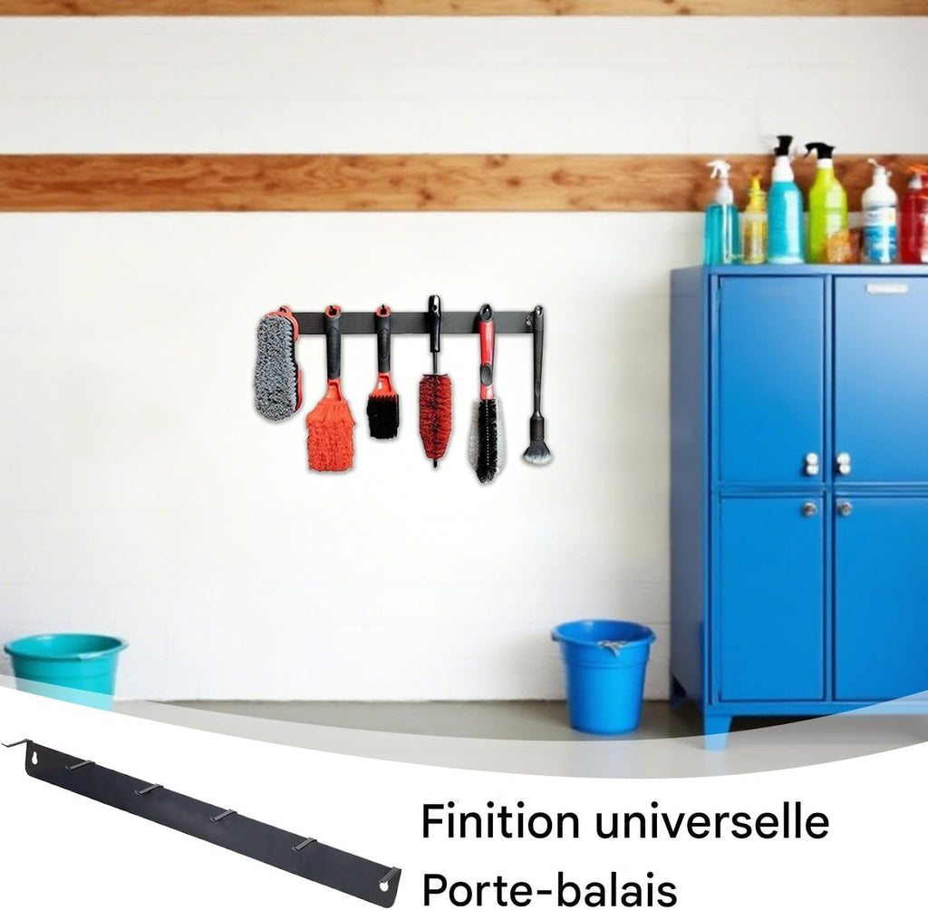  Générique Organisateur De Brosses De Détail - Crochet Pour Brosses De Détail Auto En Acier Inoxydable - Rack Compact Pour Outils Garage Atelier Maison Auto Nettoyage Roues Boîte à Outils Détaillants