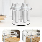  Étagère De Rangement Pour Cartouches | Étagère Transparente Peu Encombrante Avec 6 Trous | Support Antidérapant | Pour Bouteille D'eau, Déplacement, Maison, Cuisine, Bureau, Voiture, Bureau, Coin