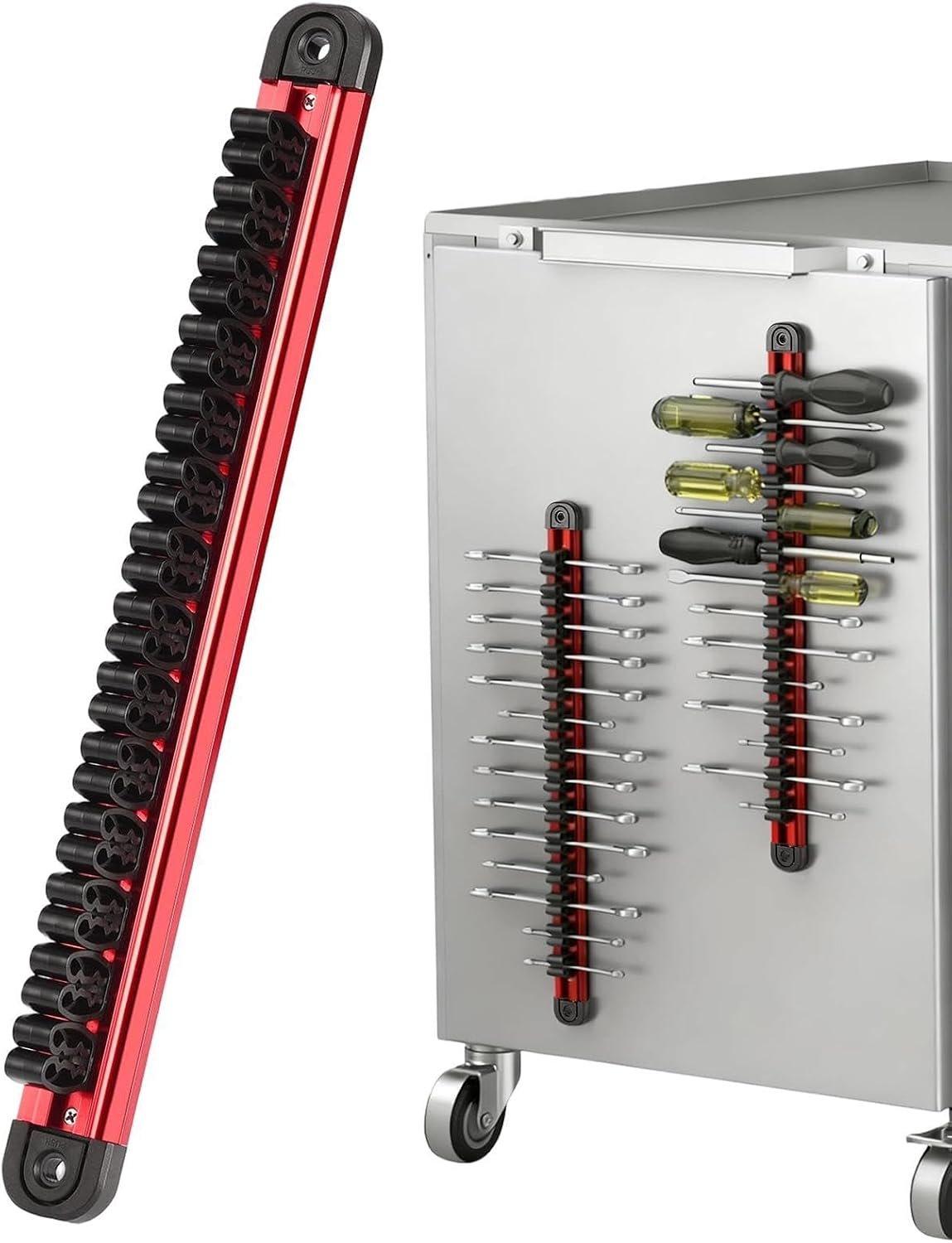 GENERIC Porte-tournevis Magnétique – Porte-clé En Aluminium – Porte-outils – Pour La Maison, La Cuisine, Le Garage, La Cave, La Salle De Réparation, L'établi