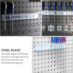  Healvian Support Mural Pour Tournevis En Acier Électroplaqué Antirouille, 12 Trous Pour 12 Outils, Étagère De Rangement Robuste Pour Atelier, Garage Et Espace Industriel, Porte-Outils