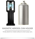  Support Magnétique Pour Bombe Aérosol, Support De Rangement Mural, Organisateur D'aérosol De 12 Pouces Avec Prise Sécurisée, Construction En Acier Robuste Avec Aimant Puissant, Accessoire De Garage, I