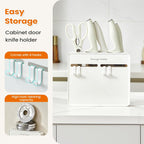  Support De Cutter - Organiseur Mural Pour Ciseaux - 22,6 X 20,6 X 3,5 Cm - Avec Crochets Pour Outils De Cuisine, éplucheur, éponge, Brosse, Ustensiles De Cuisine, Ustensiles De Cuisine