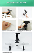  Support Vélo Mur | Support Horizontal Pour Vélo | Organisateur Porte-Manteau Réglable Robuste Pour Atelier Exposition Rangement Intérieur Organisation Et Gain De Place à La