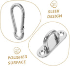  OUNONA 60pièces Lot De Plaques à Œillet Acier Inoxydable Avec Crochet De Fixation Pour Applications Murales Et Plafond